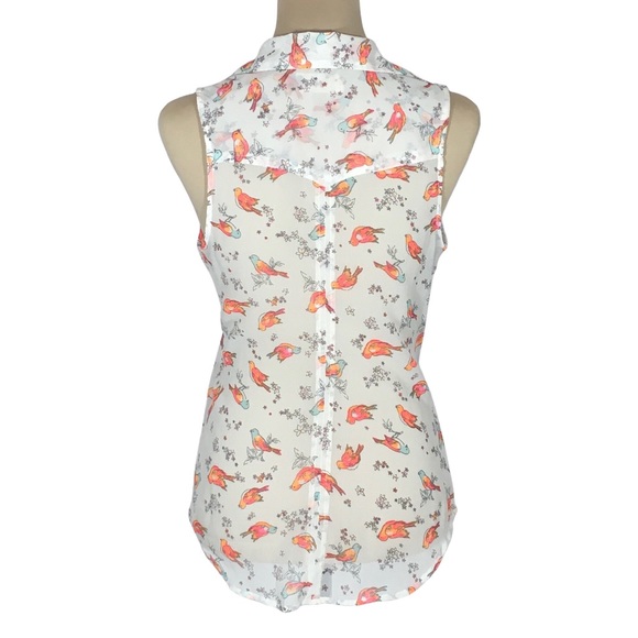 SO | Sheer Sleeveless Button-Up, Medium (Juniors), Like New - Picture 3 of 11